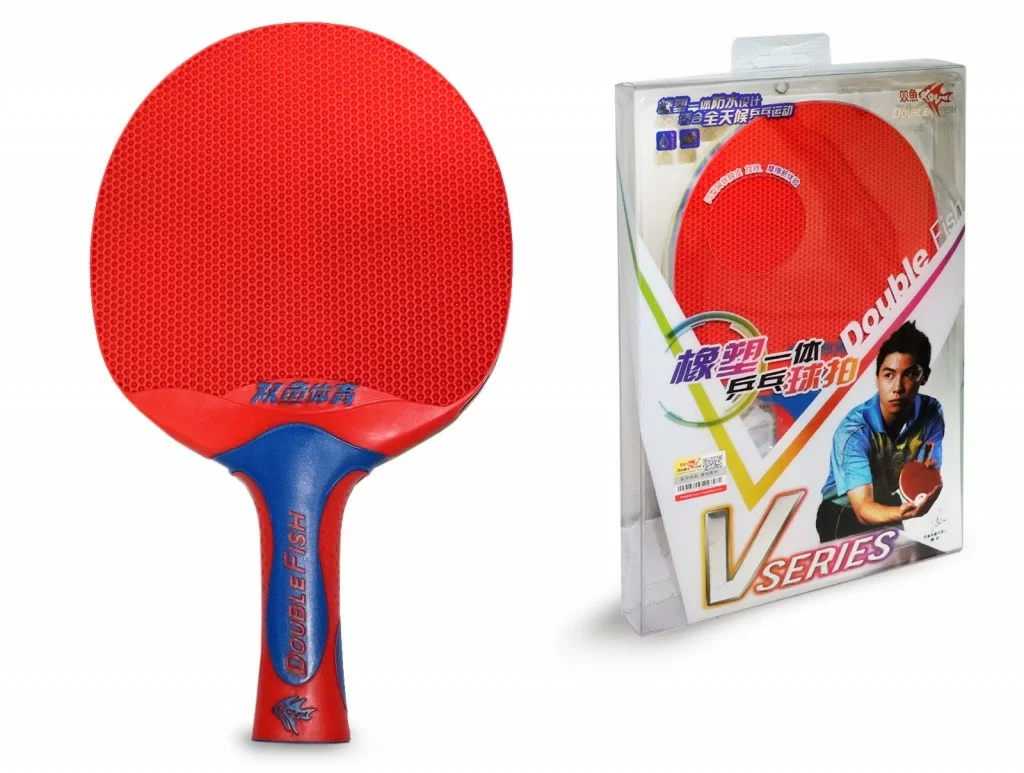 Реальное фото Ракетка для настольного тенниса Double Fish series plastik red V3 от магазина СпортСЕ