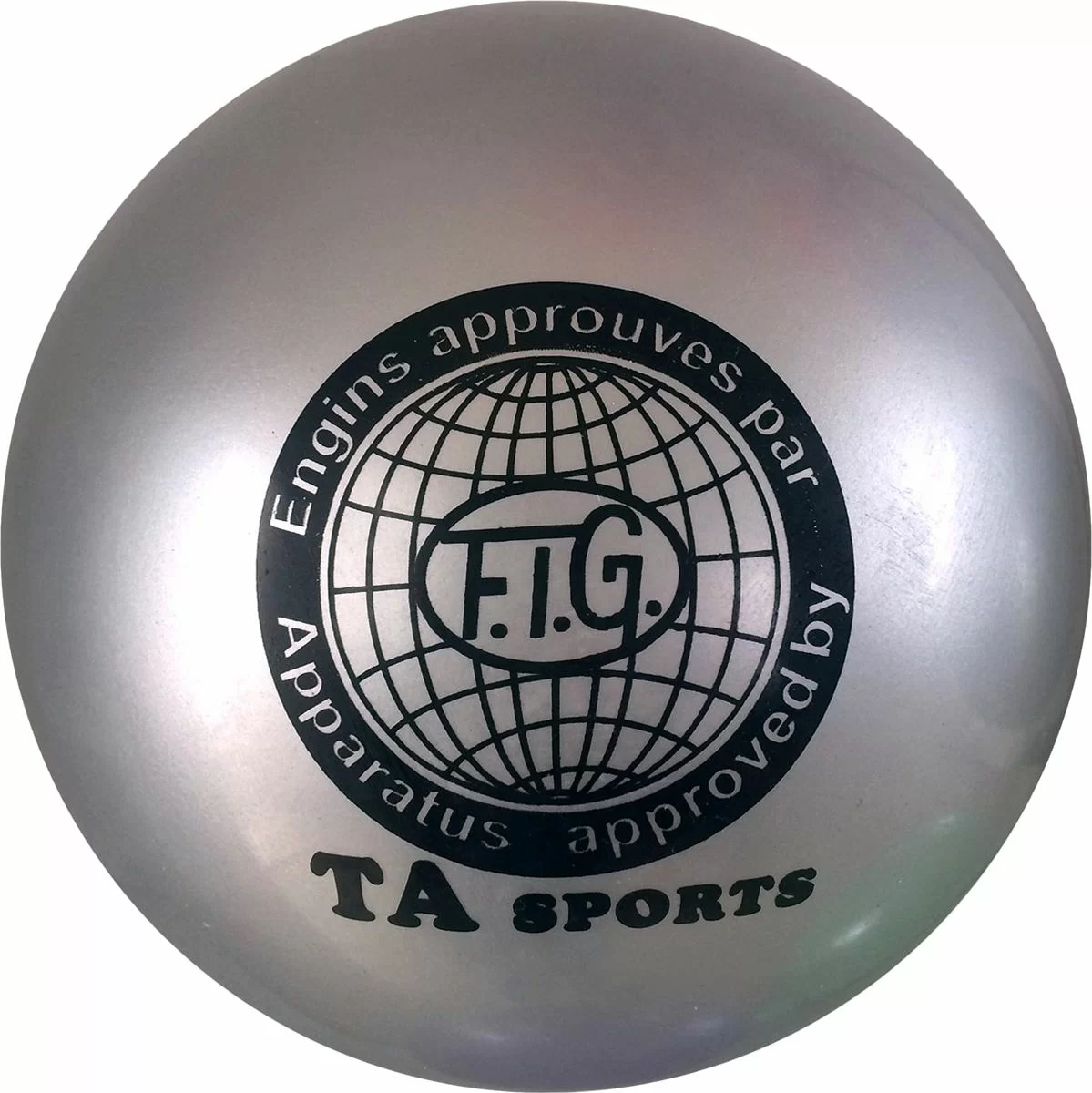 Реальное фото Мяч для художественной гимнастики 15 см TA sport серый RGB-101 от магазина СпортСЕ