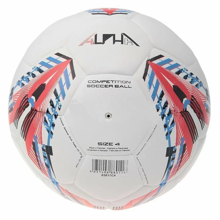 Реальное фото Мяч футбольный AlphaKeepers ProGame*4  C4 white\red 83017 от магазина СпортСЕ