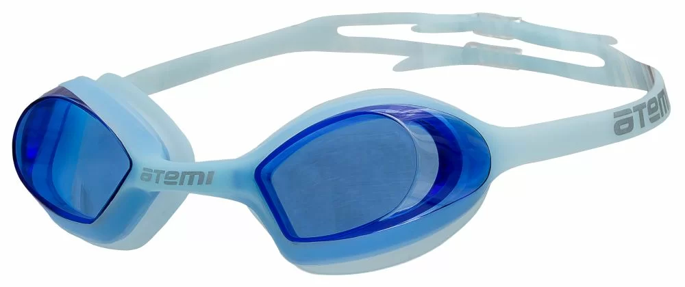 Реальное фото Очки для плавания Atemi N8203 силикон синие от магазина СпортСЕ