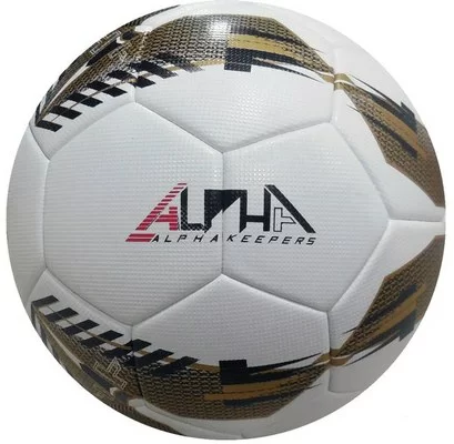 Реальное фото Мяч футбольный AlphaKeepers ElitePro*5  P5 white\gold 81017 от магазина СпортСЕ