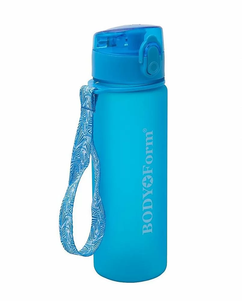 Реальное фото Бутылка для воды Body Form (Тритан) синий BF-SWB10-500 от магазина СпортСЕ