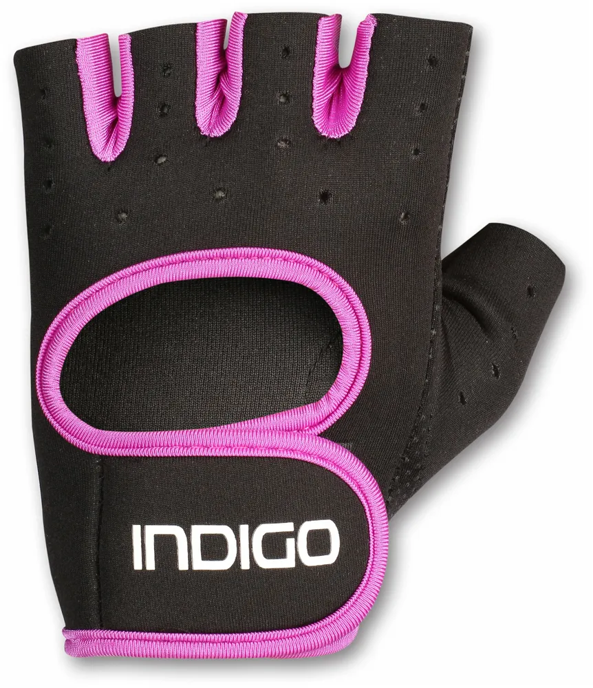 Реальное фото Перчатки Indigo неопрен черно-фиолетовый IN200 от магазина СпортСЕ