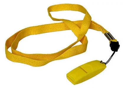 Реальное фото Свисток пластик без шарика судейский для зимних видов спорта со шнурком желтый 10021257 от магазина СпортСЕ