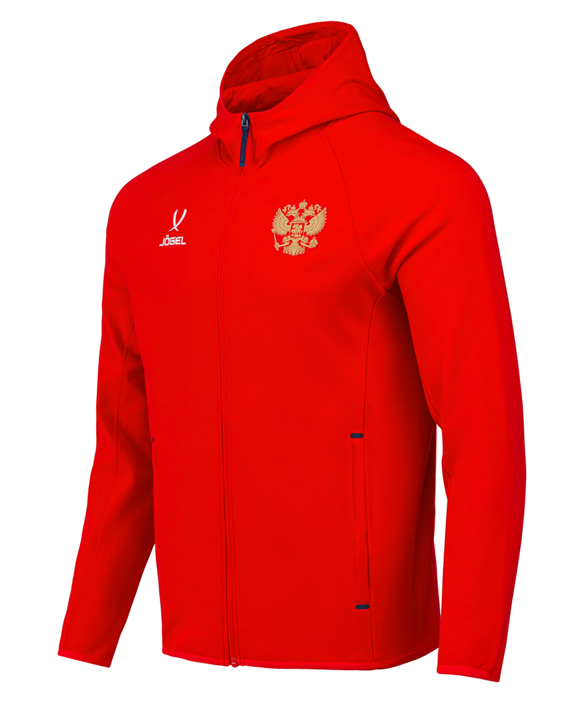 Реальное фото Худи на молнии NATIONAL Essential Hooded FZ Jacket, красный от магазина СпортСЕ