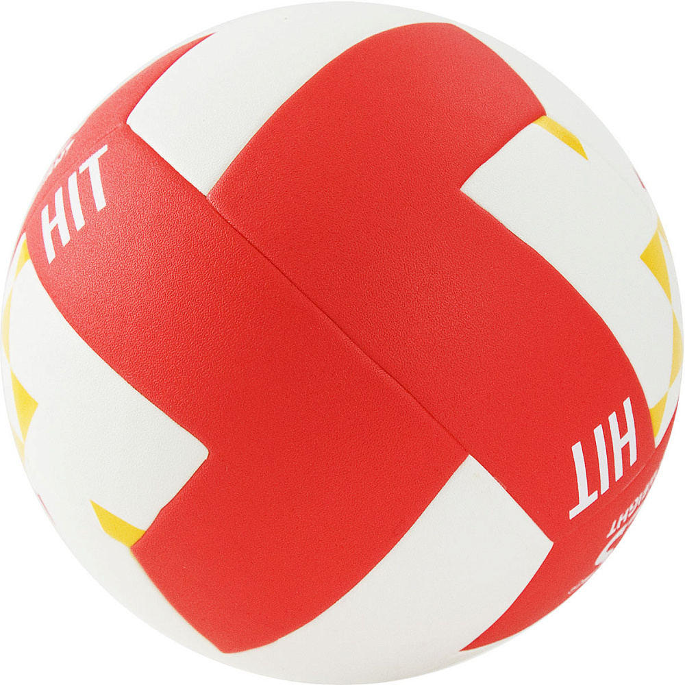 Реальное фото Мяч волейбольный Torres Hit V32055 р.5 синт. кожа клееный бело-красно-мультиколор V32055 от магазина СпортСЕ