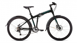 Велосипед Forward Tracer 26 2.0 disc (2021) черный/бирюзовый