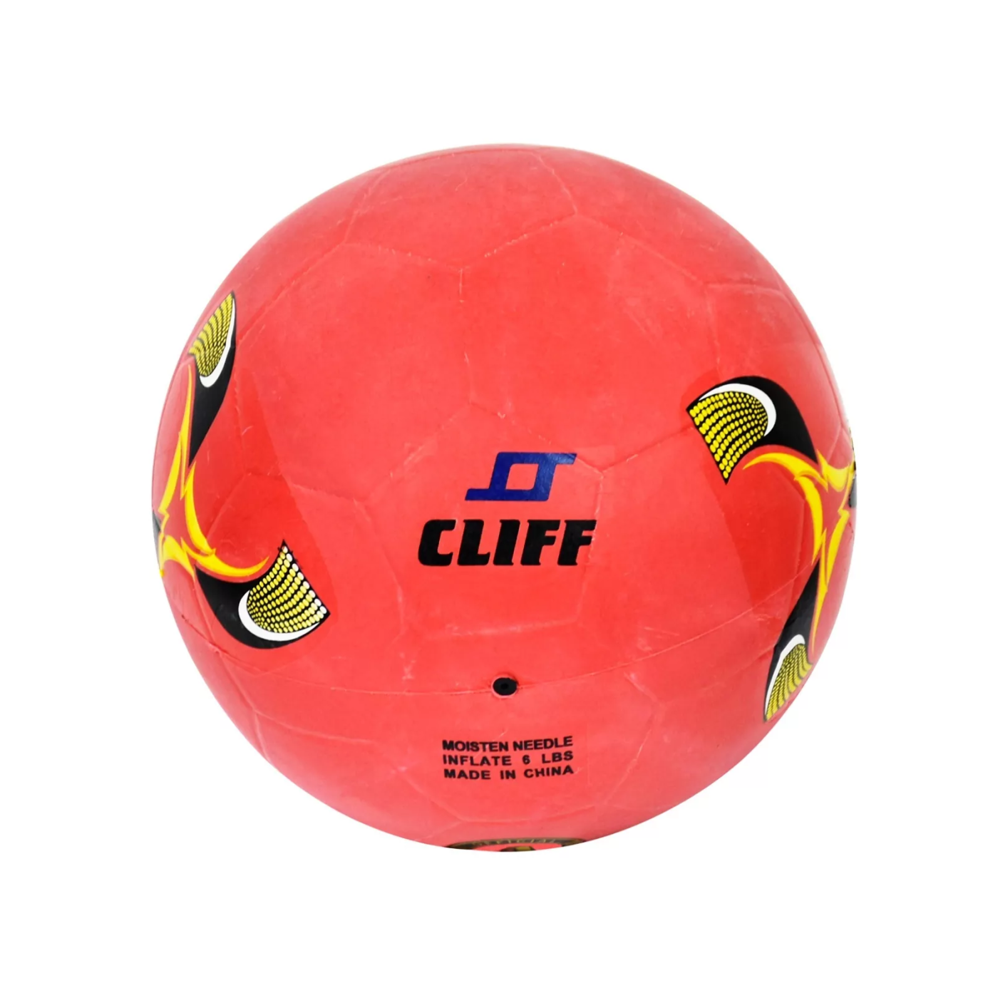 Реальное фото Мяч резиновый футбольный №3 красный от магазина СпортСЕ