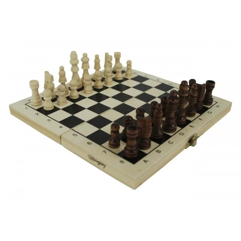 Реальное фото Шахматы деревянные дорожные 8150S (20 х 10 х 2,8 см) от магазина СпортСЕ