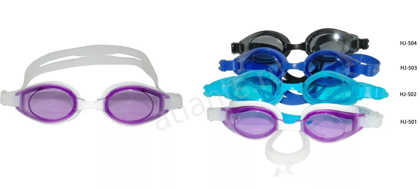 Реальное фото Очки для плавания Fox HJ-501 взрослые прозрачный/фиолетовый от магазина СпортСЕ