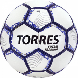 Мяч футзальный Torres Futsal Training №4 32 пан. PU бело-фиолет-черн FS32044