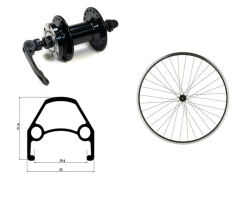 Колесо 26" переднее двойной алю. обод эксцентрик D-brake WSM-26FD-QR