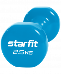 Гантель виниловая 2.5 кг StarFit Core DB-101 синий (1шт) УТ-00018824