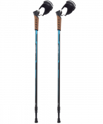 Палки для скандинавской ходьбы Berger Nimbus 77-135 см 2-секционные черный/голубой УТ-00019911