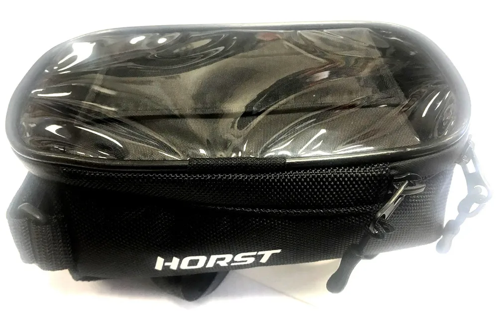 Реальное фото Велосумка на раму Horst  19х9х10см Touch screen  водоотталк.черная 00-555538 от магазина СпортСЕ
