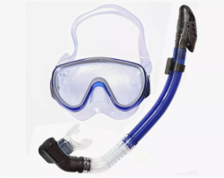 Набор для плавания E33176-1 взрослый маска+трубка (силикон) синий 10021291