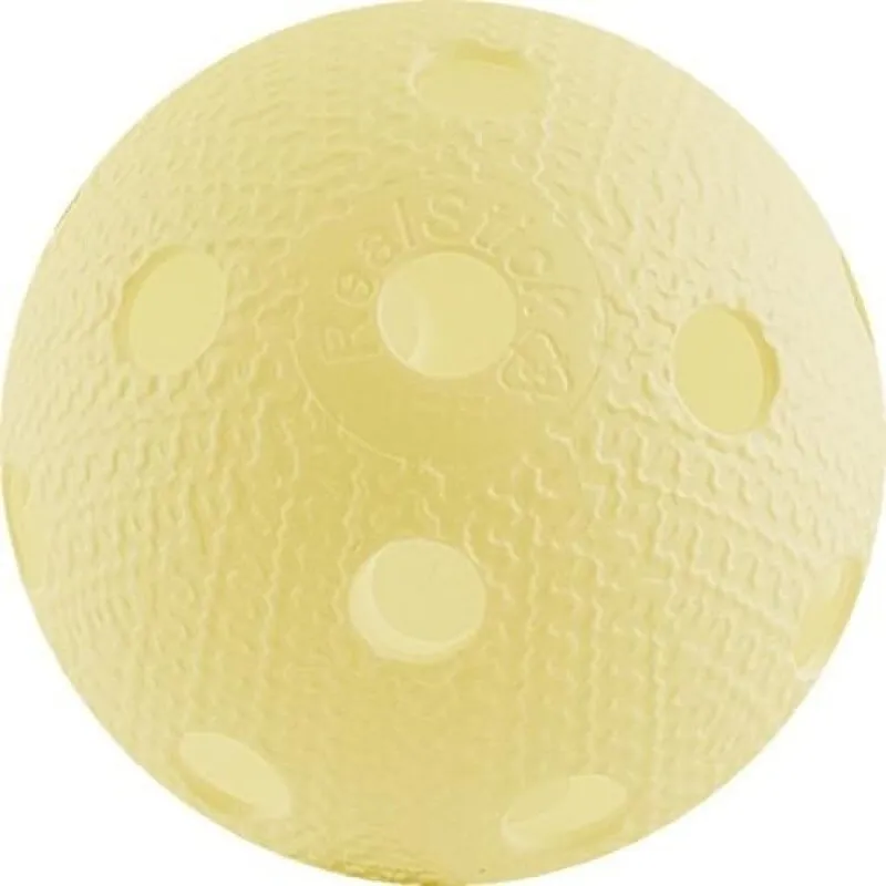 Реальное фото Мяч для флорбола RealStick пластик с углубл. IFF Approved ванильный MR-MF-Va от магазина СпортСЕ