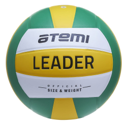 Мяч волейбольный Atemi Leader PVC ламинированный желт/бел/зел