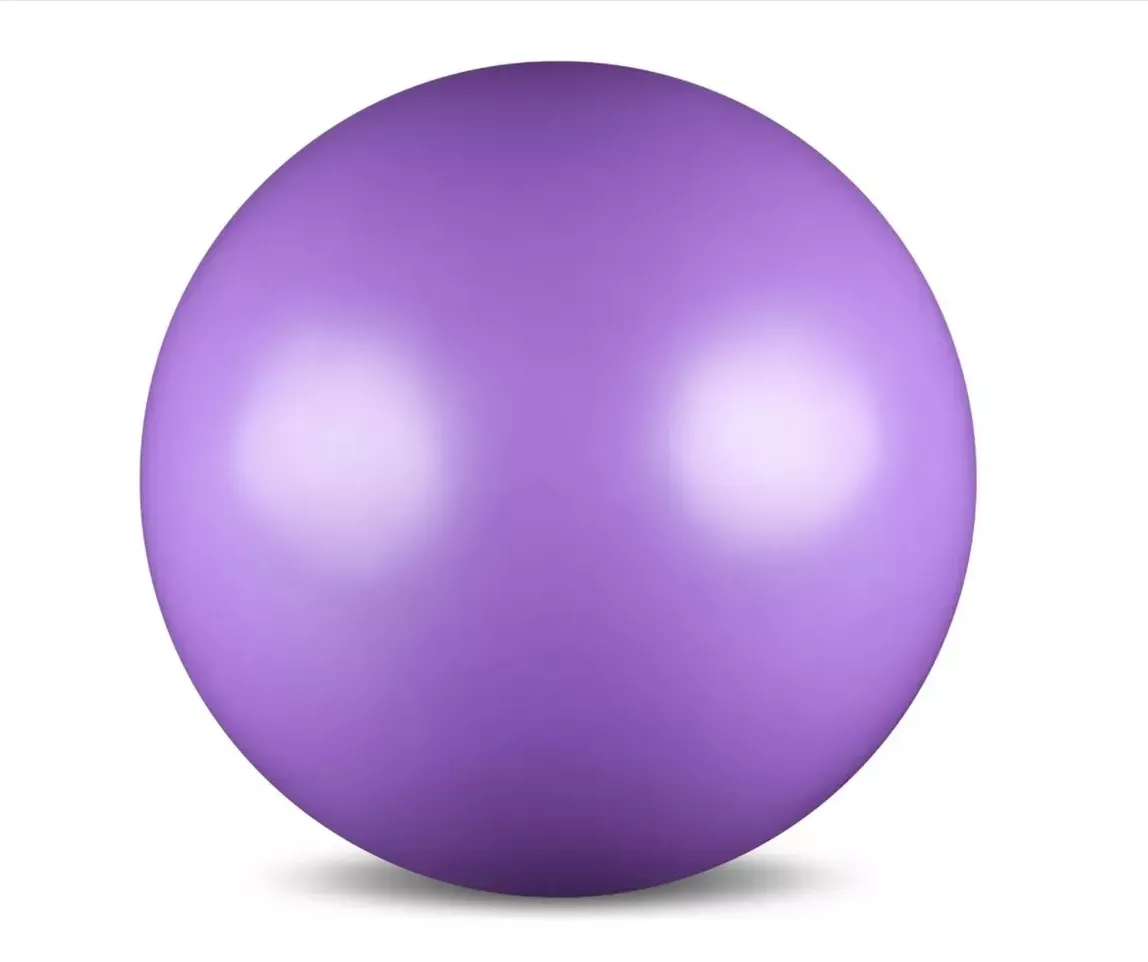 Реальное фото Мяч для художественной гимнастики 17 см 350г Indigo металлик сиреневый IN367 от магазина СпортСЕ
