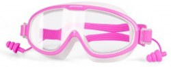 Очки для плавания Atemi (полумаска) Z600 детские с берушами силикон розовый