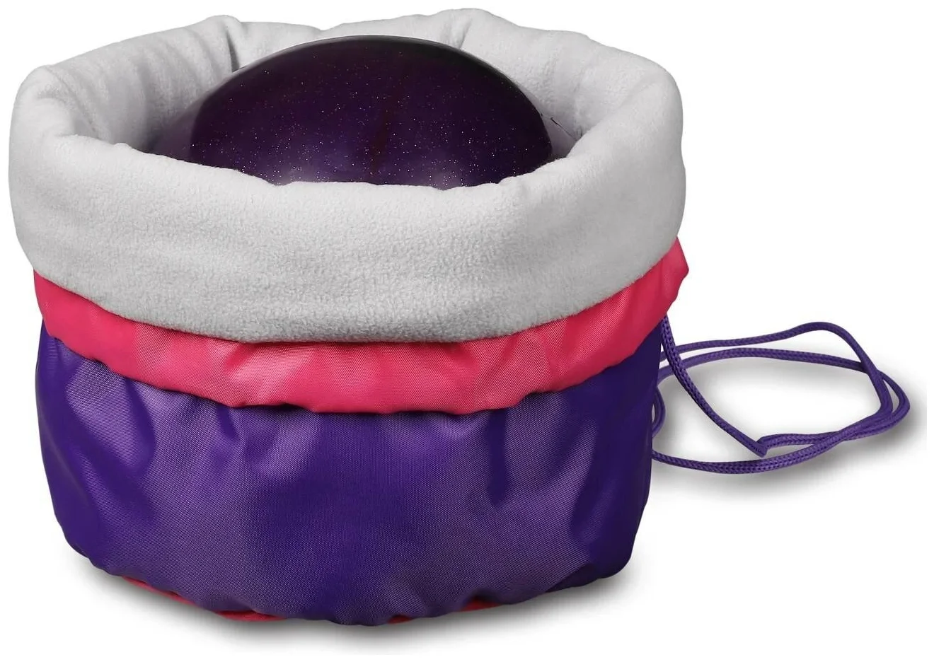 Реальное фото Чехол для мяча гимнастического Indigo 34*24 см утепленный фиолетовый SM-335 от магазина СпортСЕ