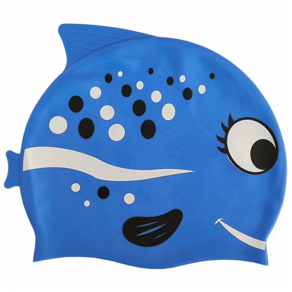 Реальное фото Шапочка для плавания E38898-6 детская синяя Рыбка 10020786 от магазина СпортСЕ