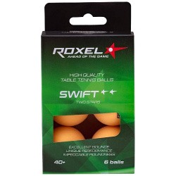 Мяч для настольного тенниса Roxel 2* Swift оранж. 6шт УТ-00015363