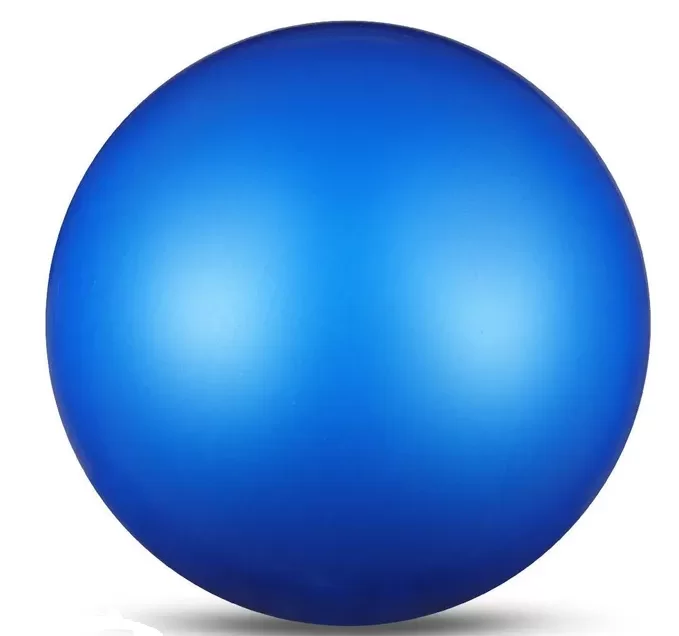 Реальное фото Мяч для художественной гимнастики 19 см 400г Indigo металлик синий IN329 от магазина СпортСЕ
