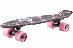 Скейтборд TechTeam пластиковый Kiwi 22 black/pink  TSL-401P