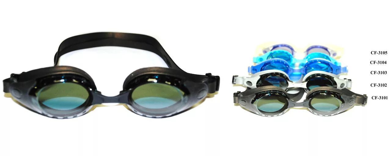 Реальное фото Очки для плавания Whale Y03105(CF-3105) оправа прозрачный/стекло фиолетовое от магазина СпортСЕ