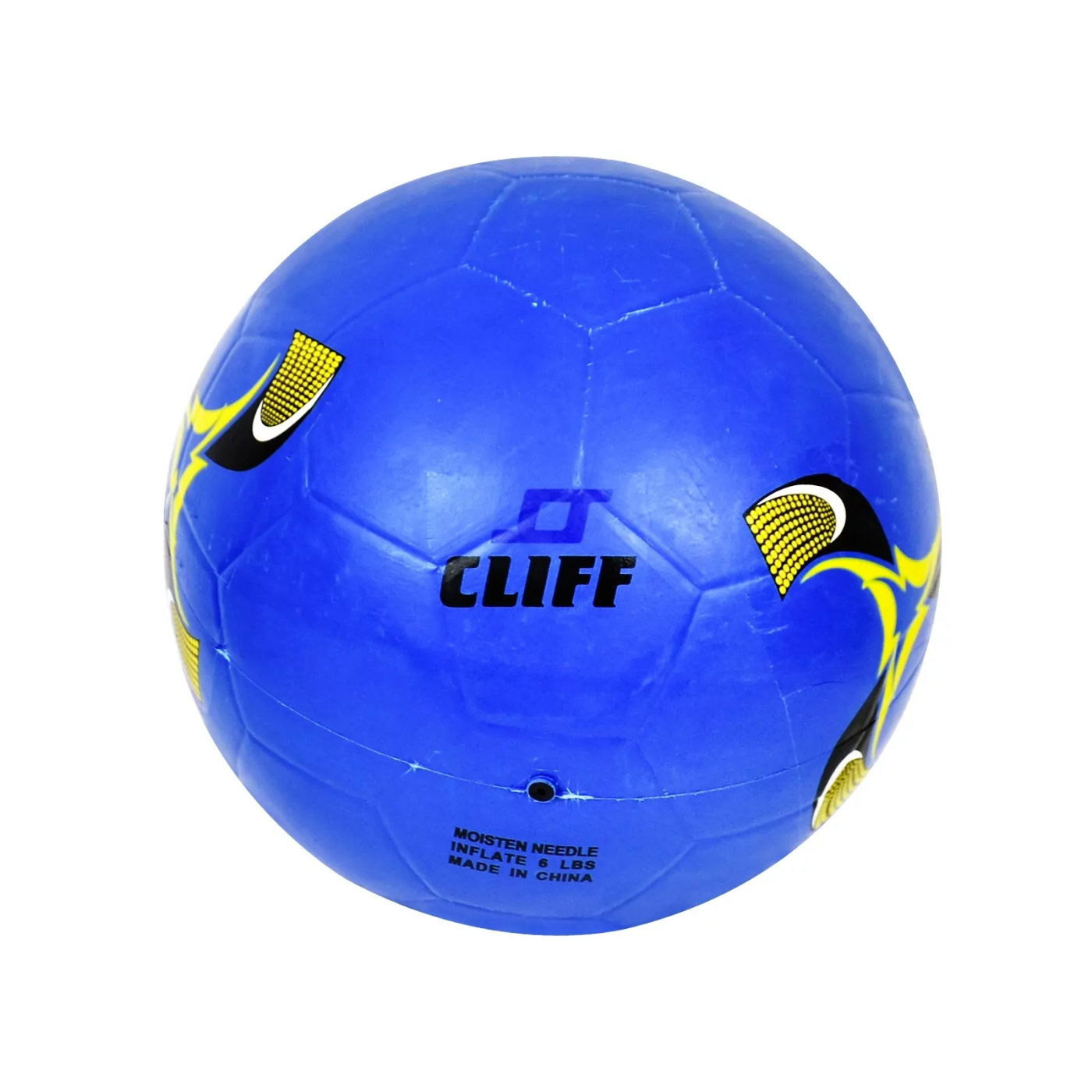 Реальное фото Мяч резиновый футбольный №3 синий от магазина СпортСЕ