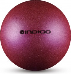 Мяч для художественной гимнастики 15 см 300 г Indigo металлик фиолетовый с блестками IN119