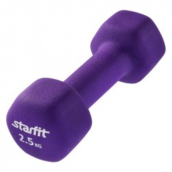 Гантель неопреновая 2.5 кг StartFit DB-201 фиолетовая УТ-00009071