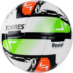 Мяч футбольный Torres Resist р.5 24 пан, ПУ бело-мультиколор F321055