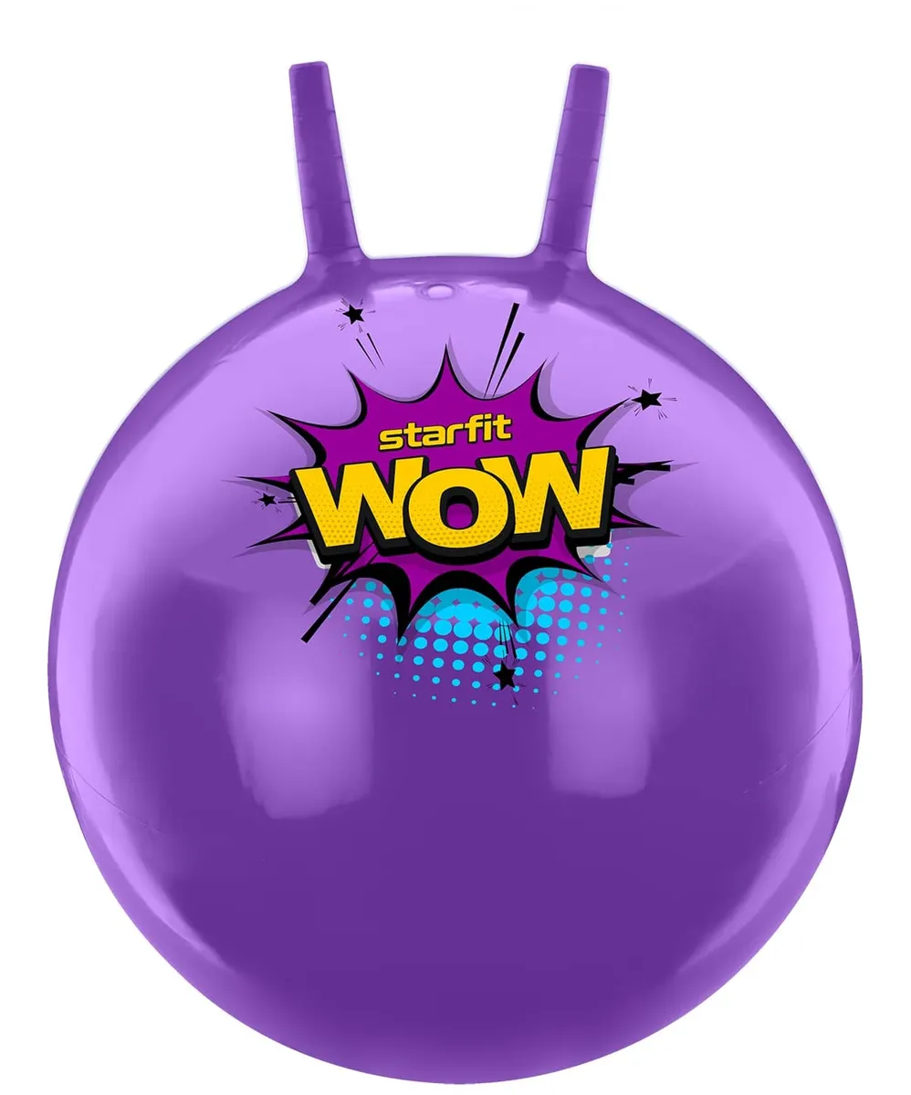 Реальное фото Мяч-попрыгун 55 см StarFit GB-411 650 гр с рожками антивзрыв фиолетовый УТ-00020242 от магазина СпортСЕ