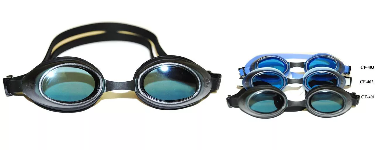 Реальное фото Очки для плавания Whale Y0402(CF-402) детские оправа прозрачный/стекло синее от магазина СпортСЕ
